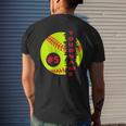 Softball Custom Name And Number Sport Lover Sport Player Personalized Mens Back Print T-shirt Gifts for Him