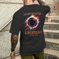 Solar Eclipse 2024 Arkansas Usa State Totality Path Souvenir Men's T-shirt Back Print Gifts for Him