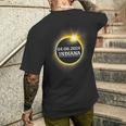 Solar Eclipse 2024 Indiana Usa State Totality Path Souvenir Men's T-shirt Back Print Gifts for Him