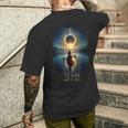 Solar Eclipse 2024 Lake Reflections Texas Solar Eclipse Men's T-shirt Back Print Gifts for Him