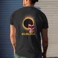 Solar Eclipse 2024 Pig Wearing Solar Eclipse Glasses Men's T-shirt Back Print Gifts for Him