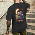 Solar Eclipse April 8 2024 Cats Lovers Men's T-shirt Back Print Gifts for Him