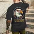 Solar Eclipsetwice In Lifetime 2024 Solar Eclipse Bald Eagle Men's T-shirt Back Print Gifts for Him