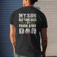 My Son Has Your Back Military Father Proud Army Dad Zip Mens Back Print T-shirt Gifts for Him