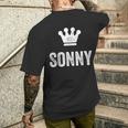 Sonny The King Crown & Name For Called Sonny Men's T-shirt Back Print Gifts for Him