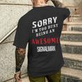 Sorry I'm Too Busy Being An Awesome Signal Man Men's T-shirt Back Print Funny Gifts