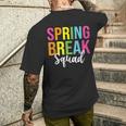 Spring Break Squad Spring Break Teacher Men's T-shirt Back Print Gifts for Him