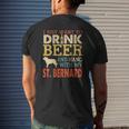 St Bernard Dad Drink Beer Hang With Dog Men Vintage Mens Back Print T-shirt Gifts for Him