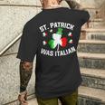 St Patrick Was Italian Saint Patrick Day Italian Men's T-shirt Back Print Gifts for Him