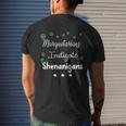St Patricks Day Shamrock Marquetarians Instigate Shenanigans Saying Job Title Mens Back Print T-shirt Gifts for Him