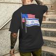 I Stand With Israel Israeli Palestinian Conflict Pro Israel Men's T-shirt Back Print Gifts for Him