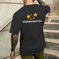 Sternhagelvoll Kurzärmliges Herren-T-Kurzärmliges Herren-T-Shirt, Lustiger Spruch mit Sternen, Schwarz Geschenke für Ihn