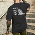 Steve The Man The Myth The Legend Idea Men's T-shirt Back Print Gifts for Him