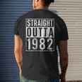 Straight Outta 1982 Year Of Birth Birthday Men's T-shirt Back Print Gifts for Him