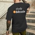 Study Bitcoin Cotización Famosa De Bitcoin Camiseta Hombre Estampado Espalda Regalos para él