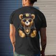 Stylish Bear With Golden Chains Men's T-shirt Back Print Gifts for Him