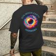 Sun Moon Earth Harmony Eclipse 2024 Men's T-shirt Back Print Gifts for Him