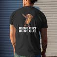 Suns Out Buns Out Hot Dog Cartoon Mens Back Print T-shirt Gifts for Him