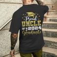 Super Proud Uncle Of 2024 Graduate Awesome Family College Men's T-shirt Back Print Gifts for Him