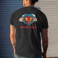 Superhero Papa Great For Dad Mens Back Print T-shirt Gifts for Him