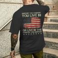 Support The Country You Live In The Country You Support Men's T-shirt Back Print Gifts for Him