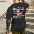 Support The Country You Live In The Country You Support Usa Men's T-shirt Back Print Gifts for Him