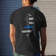 Support Law Enforcement New Jersey Nj State Police Mens Back Print T-shirt Gifts for Him