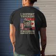 I Support Truckers Freedom Convoy 2022 American Canada Flags Mens Back Print T-shirt Gifts for Him