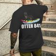 Surfing Otter 841 California Sea Otter 841 Surfer Men's T-shirt Back Print Gifts for Him