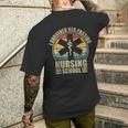 I Survived Her Passing Nursing School Nursing Graduation Men's T-shirt Back Print Gifts for Him