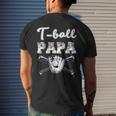 T-Ball Ball Papa Baseball Dad Game Day Father's Day Mens Back Print T-shirt Gifts for Him
