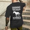 Talk About Horses Horseback Riding Horse Lover Men's T-shirt Back Print Gifts for Him