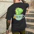 Tea Rex Niedlicher Dinosaurier Tyrannosaurus Rex In Einer Tasse T-Shirt mit Rückendruck Geschenke für Ihn