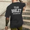 Team Bosley Lifetime Member Family Last Name Men's T-shirt Back Print Gifts for Him