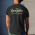 Team Gonzales Lifetime Member Surname Birthday Wedding Name Men's T-shirt Back Print Gifts for Him