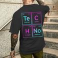Techno Sintetizador Químico Rave Music Edm Music Festival Camiseta Hombre Estampado Espalda Regalos para él