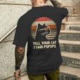 Tell Your Cat I Said Pspsps Retro Cat Old-School Vintage Men's T-shirt Back Print Funny Gifts