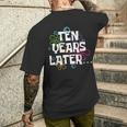 Ten Years Later Meme 10 Year Old 10Th Birthday Party Men's T-shirt Back Print Gifts for Him