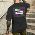 Test Image Sendeschluss 90S Party 80S Outfit Costume T-Shirt mit Rückendruck Geschenke für Ihn