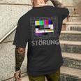 Testbild Störung Vintage Retro T-Shirt mit Rückendruck Geschenke für Ihn