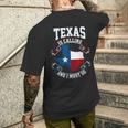 Texas Ruft An Und Ich Muss Gehen Black T-Shirt mit Rückendruck Geschenke für Ihn