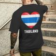 Thailand Flag Thai T-Shirt mit Rückendruck Geschenke für Ihn