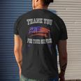 Thank You For Your Service Patriotic Veterans Day Mens Back Print T-shirt Gifts for Him