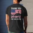 Thank You For Your Service Usa Flag Thank You Veterans Mens Back Print T-shirt Gifts for Him