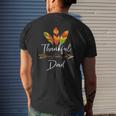 Thankful Dad Feather & Arrow Thanksgiving Mens Back Print T-shirt Gifts for Him
