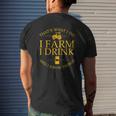 Thats What I Do I Farm I Drink And I Knows Thing Mens Back Print T-shirt Gifts for Him