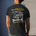 That's What I Do I Fix Stuff And I Know Things Vintage Men's T-shirt Back Print Gifts for Him