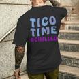 Tico Time Chilled Surf Culture Costa Rican Surfers Men's T-shirt Back Print Funny Gifts