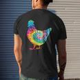Tie Dye Chicken For Hippy Farmer Hobby Farm Mens Back Print T-shirt Gifts for Him