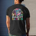 Tie Dye Daddysaurus Dinosaur Daddy Saurus Family Matching Mens Back Print T-shirt Gifts for Him